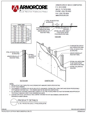 Bulletproof Wall, Level 3+ (III+) Shield